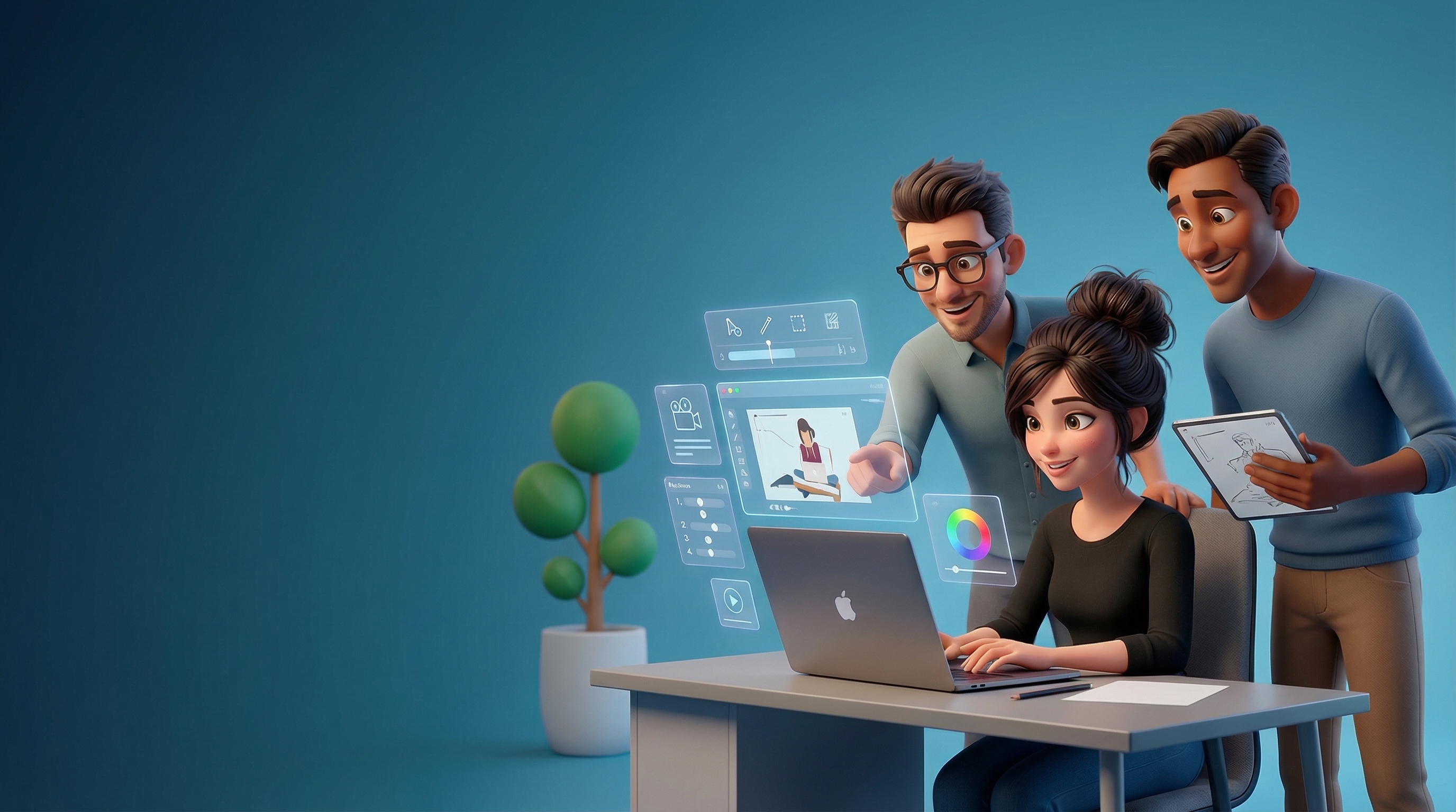 Friendly animated character illustration